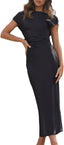 "Helena" Satin Midi Dress