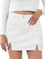 Reese | Split-Hem Denim Skort with Built-In Shorts