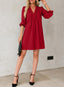 Veloria | A-Line Ruffle Sleeve V-Neck Mini Dress