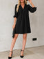 Veloria | A-Line Ruffle Sleeve V-Neck Mini Dress