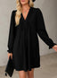 Veloria | A-Line Ruffle Sleeve V-Neck Mini Dress