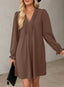 Veloria | A-Line Ruffle Sleeve V-Neck Mini Dress