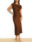 "Helena" Satin Midi Dress