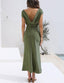 "Helena" Satin Midi Dress