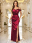 Aurevia | Off-Shoulder Satin Evening Dress