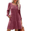 Zovira | Ribbed Knit Long Sleeve Sweater Dress