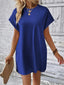 Aurelia | Round Neck Short Sleeve Mini Dress