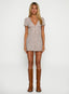 Lunivo | Brown Check Tall Playsuit