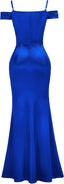 "Anastasia" Satin Off-Shoulder Gown