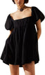 Mirelia | Babydoll Puff Sleeve Tie-Back Dress