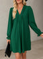 Veloria | A-Line Ruffle Sleeve V-Neck Mini Dress