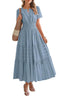 "Lunarelle" Tiered Cotton Midi Dress