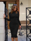 🔥 "Simone" Long Sleeve Bodycon Midi