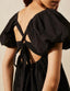 Mirelia | Babydoll Puff Sleeve Tie-Back Dress