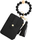 Neutral Beaded Card Case with Wristlet
