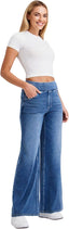 "Noa Jean" Stretch Wide-Leg Pant