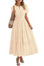 "Lunarelle" Tiered Cotton Midi Dress