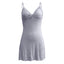 Avaska | Women’s Lace Trim Slit Sleep Dress