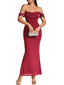 Veyora | Off The Shoulder Corset Maxi Dress
