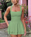 Arivelle | Square Neck Ruched Mini Dress