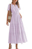 "Lunarelle" Tiered Cotton Midi Dress