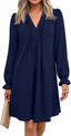 Veloria | A-Line Ruffle Sleeve V-Neck Mini Dress