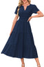 "Lunarelle" Tiered Cotton Midi Dress