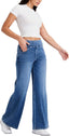 "Noa Jean" Stretch Wide-Leg Pant
