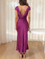"Helena" Satin Midi Dress