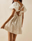 Mirelia | Babydoll Puff Sleeve Tie-Back Dress