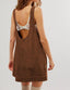 Clyora | Corduroy Overall Mini Dress with Pockets