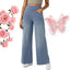 Jenny Pull-On Wide-Leg Jeans