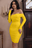 Velisse | Off-Shoulder Long Sleeve Ruched Party Mini Dress