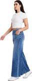 "Noa Jean" Stretch Wide-Leg Pant