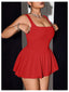 Kuvira | Square Neck Bubble Mini Dress