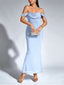 "Jade" Ruched Off-Shoulder Gown