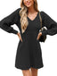 Novessi | Honeycomb Knit V-Neck Sweater Dress