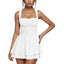 Arivelle | Square Neck Ruched Mini Dress