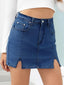 Reese | Split-Hem Denim Skort with Built-In Shorts
