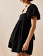 Mirelia | Babydoll Puff Sleeve Tie-Back Dress