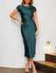 "Helena" Satin Midi Dress