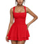 Arivelle | Square Neck Ruched Mini Dress