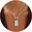 “Saint” Moissanite Cross Tag Necklace