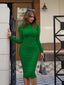 🔥 "Simone" Long Sleeve Bodycon Midi
