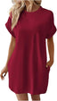 Aurelia | Round Neck Short Sleeve Mini Dress