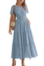 "Lunarelle" Tiered Cotton Midi Dress