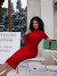 🔥 "Simone" Long Sleeve Bodycon Midi