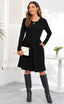 "Maeve" Knit Fit & Flare Dress