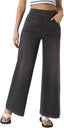 "Noa Jean" Stretch Wide-Leg Pant