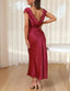 "Helena" Satin Midi Dress